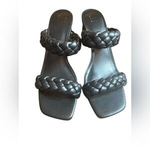 A New Day Black Woven Heels 9.5